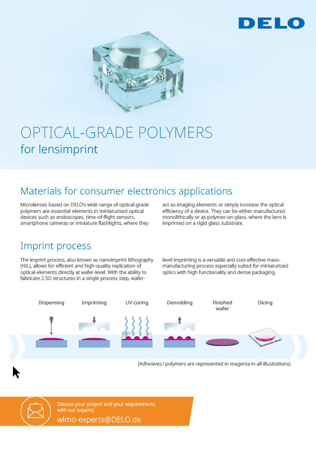 Optical-Grade Polymers for Lensimprint